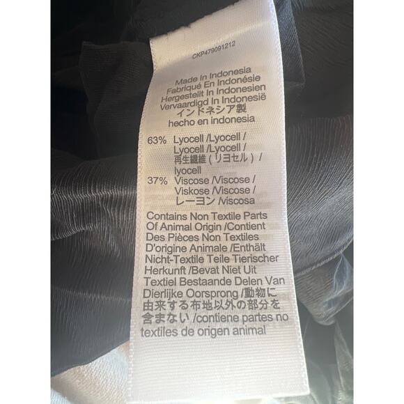 Madewell Black Lusterweave V-Neck Button Front Shirt NWT Size XXS - Picture 8 of 8